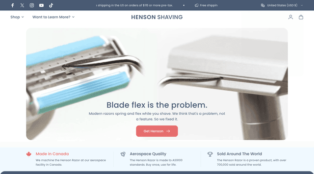 Henson Shaving screenshot